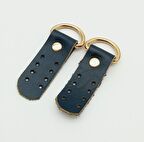 Gerçek Deri Lacivert Sapucu (Böce) Light Gold Metalli