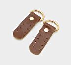 Gerçek Deri Kızıl Kahve Sapucu (Böce) Light Gold Metalli