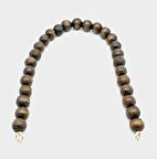 70 Cm Koyu Renk Ahşap Boncuklu Sap