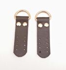 Kahverengi Tek Kat Suni Deri Sapucu Böce Light Gold Metalli