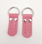 Fuşya Tek Kat Suni Deri Sapucu Böce Gümüş Metalli