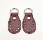 Bordo Çift Kat Dikişli Suni Deri Sapucu Böce Gümüş Metalli