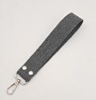 Koyu Gri Pamuklu Kolon Elcik Gümüş Metalli