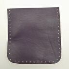 Mor Gerçek Deri 12x12 cm Cep