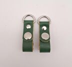 Yeşil Gerçek Deri Çıtçıtlı Sapucu Böce Gümüş Metalli