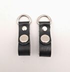 Siyah Gerçek Deri Çıtçıtlı Sapucu Böce Gümüş Metalli