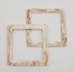 Kare Akrilik Bej Renk Mermer Desen Çanta Sapı