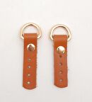 Gerçek Deri Turuncu Taba Sapucu (Böce) Light Gold Metalli