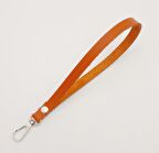 Gerçek Deri Turuncu Taba Renk Elcik Gümüş Metalli