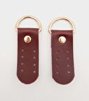 Tek Kat Suni Deri Sapucu Böce Bordo Renk Light Gold Metalli