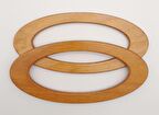 Oval Model 9x19.5 cm Ahşap Renk Ahşap Çanta Sapı