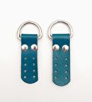 Gerçek Deri Sapucu (Böce) Turkuaz Renk Gümüş Metalli