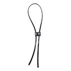 Rugan Deri Dikişli Büzgü Siyah Renk Gümüş Metalli