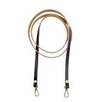 Gerçek Deri Spagetti Model Mor Renk Light Gold Metal Çanta Sapı