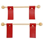 Suni Derili Ahşap Çanta Sapı Kırmızı Renk