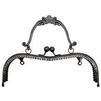 21 cm Tutmalı Çanta Klipsi Bursu Füme Metalli