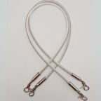 Taşlı Kancalı Kovanlı Çift Çanta Sapı Gümüş Renk