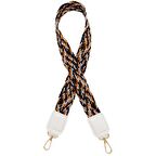 Ledi Supra Örgü Model Beyaz Renk Derili Çanta Sapı Light Gold Metalli