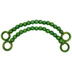 Angel Çanta Aksesuar 20 mm Ahşap Boncuklu 37 cm Yeşil Renk Çanta Sapı