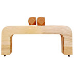 20 cm Açık Renk Ahşap Burs Sütlü Kahve Renk Toplu