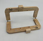 Angel Çanta Aksesuar 20 Cm  Açık Renk Kare Başlıklı Ahşap Burs