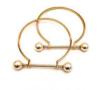 Angel Çanta Aksesuar 9 cm İncili Light Gold Renk İncili Metal Çanta Sapı