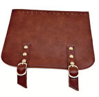 Angel Çanta Aksesuar 24x19 cm Çift Mıknatıslı  Suni Deri Kapak Taba Renk Light Gold Metalli