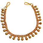 Angel Çanta Aksesuar 50 cm Gold Boncuk  Sallantılı Çanta Sapı Light Gold Metalli