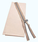 Angel Çanta Aksesuar 120x50 cm Pamuklu Astarlık Kumaş  Bej  ve 30 cm Bej Renk Fermuar 