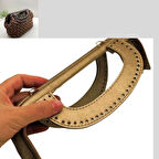 Angel Çanta Aksesuar 25 cm Suni Derili Gold Renk Gizli Çanta Bursu Yeni Model 