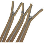 Angel Çanta Aksesuar Başlıklı Fermuar Set 30 Cm Gümüş Metal Bej 3 Adet