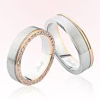 Harem Altın Rose Şeritli Altın Alyans 2604