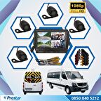 Kayıtlı 4 Kamera Dahil 7 inç Monitörlü Araç Kamera Seti 128 GB SD Kart Desteği