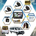 Kayıtlı Okul ve Servis araçları 4 lü Kamera 7 inç Monitör Full Set + 128 GB SD Kart Dahil