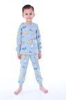 Sevimli Hayvanlar (Koala-Fil-Timsah) Unisex Yavruağzı Pijama Takımı