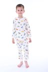 Mavi Traktör Desenli Erkek Çocuk Pijama Takımı