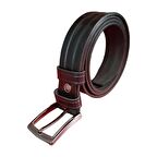 Erkek Kemer 3,5 Cm. Desenli Siyah Hakiki Deri (Vejetal Dana Derisi) 135 Cm. Gvn-0053