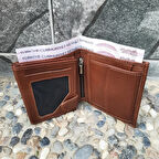 Hakiki Deri Erkek Bozuk Para Gözlü Taba Mini Cüzdan gvn-0131