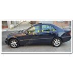 DB Chrome Mercedes C W203 Cam Çıtası Nikelajı 2001-2007 4 Parça P.Çelik