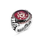 Amberkan Mineli Teşkilat-ı Mahsusa Kenarı Çember Taşlı Erkek Yüzük
