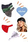 6'Lı Renkli Bandana Seti