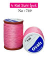 Oyalı 4 Kat Suni İpek İplik İğne Oyası Boncuk İpi Tığ Oyası No:749