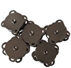 Örgü Çantaya Dikmeli Mıknatıs Füme Renk 5li Paket