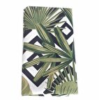 90x50 cm Duck Kumaş Astarlık Siyah Kare Zemin Desen