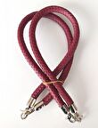 Örme çanta sapı Gümüş Metal Bordo