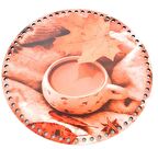 30 Cm Çapında Resimli Ahşap Tepsi Tabanı Yeni NY10