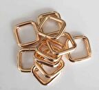 10lu Light Gold 2 cm Kare Halka