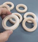 4.5 cm ahşap  halka Yassı model 1 Adet