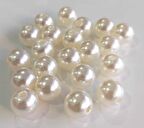 Delikli İnci 12 mm Beyaz Renk 10 Adet