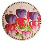 30 Cm Çapında Resimli Ahşap Tepsi Tabanı Yeni NY26